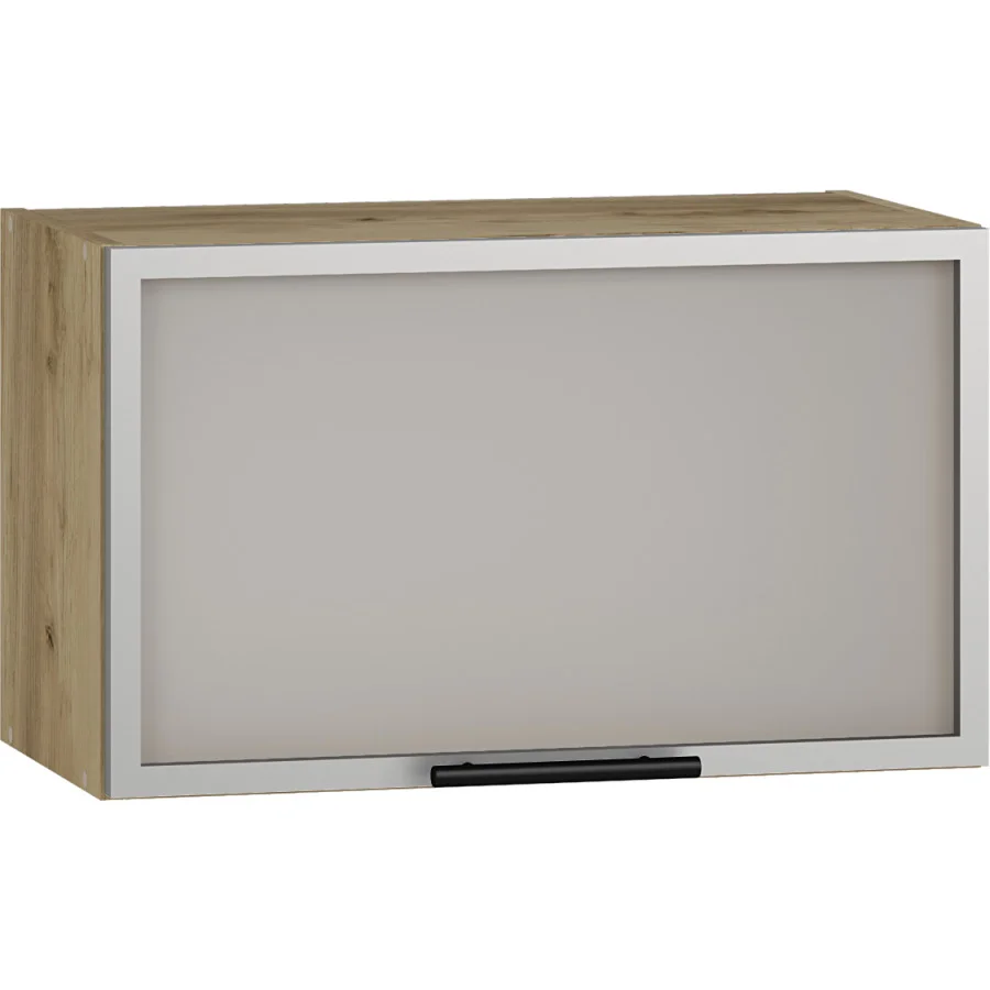 Upper cabinet with cornice and display case VENTO GOV-60/36, craft oak order